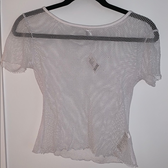 White mesh crop top - Picture 1 of 2